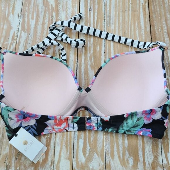 Nwt Shade & Shore Floral bikini top 36C - Picture 2 of 2
